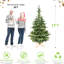 Arbre de Noël de 7 pi avec 400 lumières DEL blanc chaud, 941 pointes Pe +, base en bois pour Noël artificiel festif, décoration de branche-1273645961