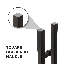 Poignée de porte longue, poignée d'entrée en forme de «H» carrée, acier inoxydable 304-109696721-109696711