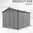 8x10 Ft Plastic Outdoor Storage Shed, Lockable Resin Structure In Dark Gray, Featuring Window And Skylight, Good For Workshop, Patio Furniture, Lawn Mowers, Quick To Assemble Shed Air Vents Ideal
