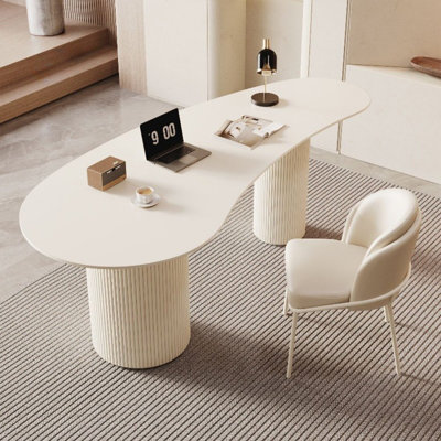 Creative rock plate white desk