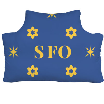 Tête de lit simple San franciscon Basketball Colors 39,5 po x 29,5 po