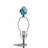 15X29.5" Blue And White Agate Slice Table Lamp With Marble Base