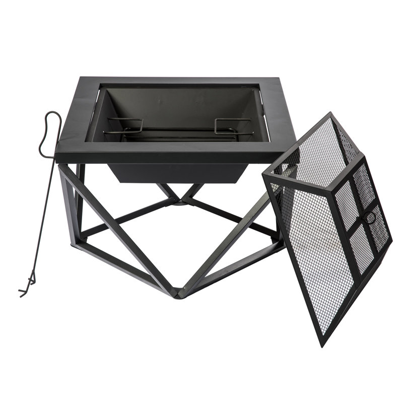 Steel Charcoal Fire Pit Table