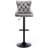 American Style Gray Velvet With Backs, Of 2, 360 Swivel, Adjustable Seat Height 25 - 33 Inch, 17.7 Inch Large And Base, Ergonomic Seat, Hand Pulled Buttons For Kitchen Modern Upholstered Hammered