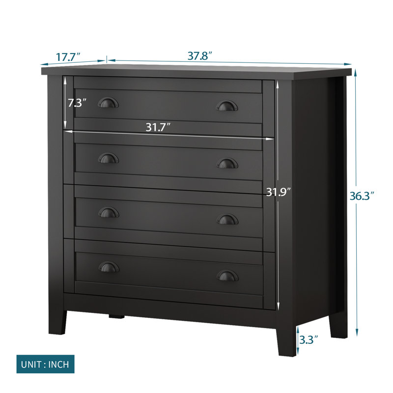 Buffet 37,8 po Nakira, Noir