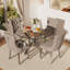 5-Piece Round Glass Dining Table Set-924751075-924751074-924751098