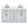 Tidworth 60'' Solid Wood Double Bathroom Vanity with 1.5'' White Quartz Top, Rectangular Sinks