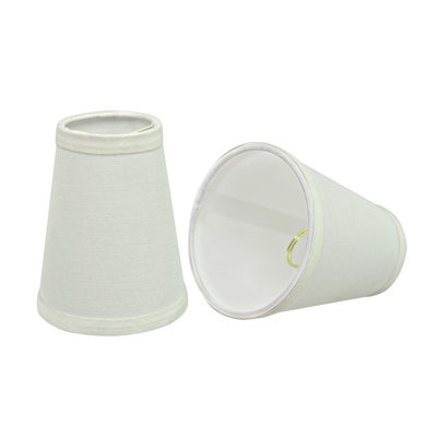 Abat-jour empire H 5 po (attache) blanc cassé