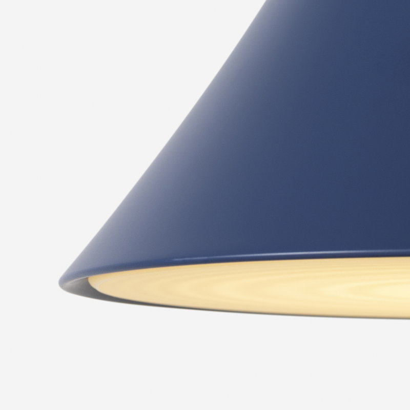 Gota Pendant Light, Midnight, White, 14" H x 9.84" W x 9.84" D