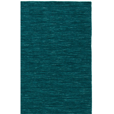 Kilim Hand Loomed Wool/Cotton Rug in Dark Green