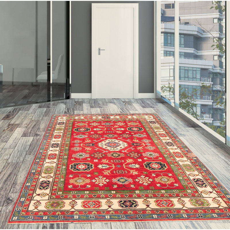 Tapis rouge foncé Malci Gazni 6 pi 4 po x 8 pi 10 po