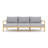 Juniper 85" Teak Sofa, Granite Cushions-765264841