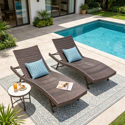 KAUAI PE WICKER CHAISE (ensemble de 2)