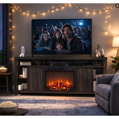 Foyer électrique encastrable de 23 pouces ultra mince, chauffage encastré 750W / 1500W avec ensemble de bûches réaliste et effet de flamme, télécommande avec minuterie, protection contre la surchauffe pour la chambre à coucher du salon