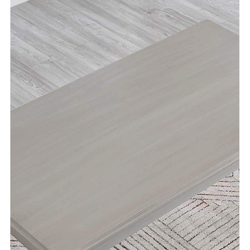 Table de salle à manger de style américain en bois massif de luxe clair, H 29,92 po x L 55,12 po x l 32,28 po