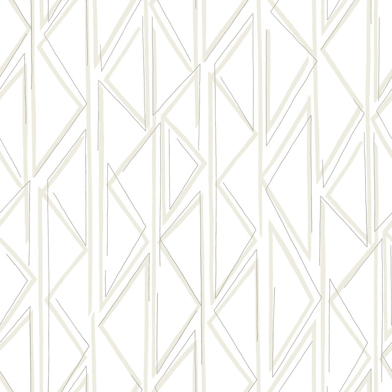Papier peint latéral avec croquis, Beige