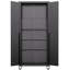 Armoire de rangement 71 po en métal noir avec roulettes - Armoire de rangement robuste pour outils pour la maison, le bureau, l'école et le garage