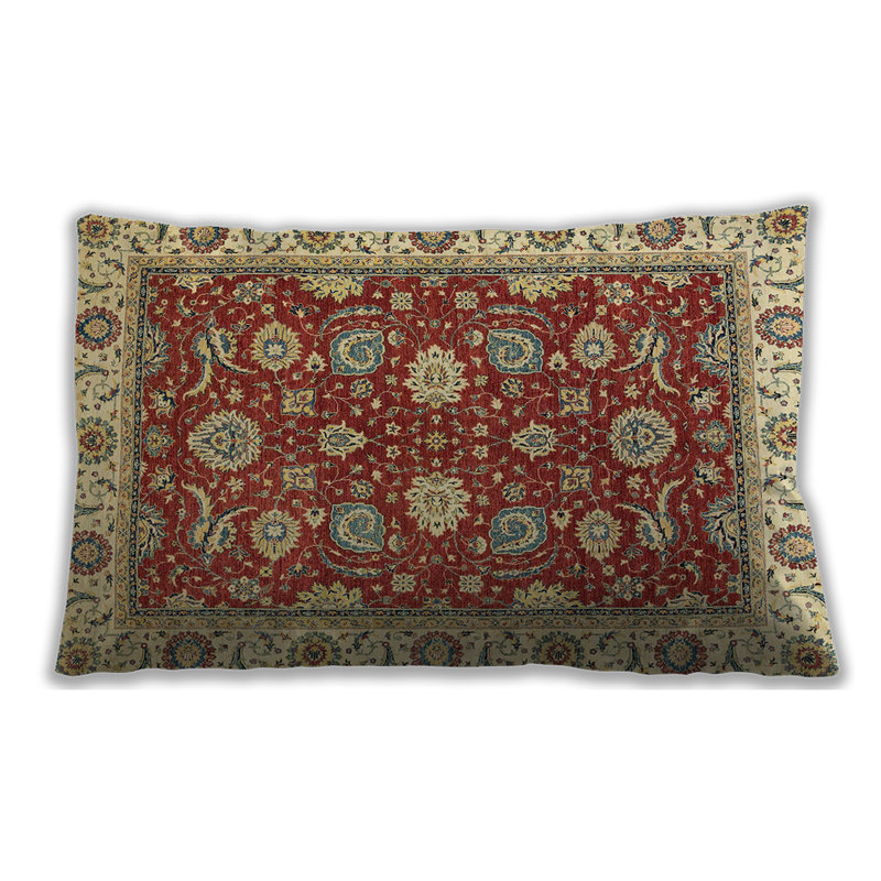 Damask Throw Pillow, Microsuede