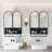23.62" Modern Double-Arched Mirror Cabinet,2 Doors Medicine Cabinet, Metal Wall Cabinet With Open Shelf And Towel Rack, Mirror Cabinet With Storage For Bathroom, Living Room And Bedroom-1910453210