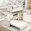 Canapé-lit 55 po 3 en 1 compact: dossier réglable à 5 positions, rangement dissimulé et chargement USB | Canapé-lit escamotable pour petits espaces-92550657-92550662-92550660