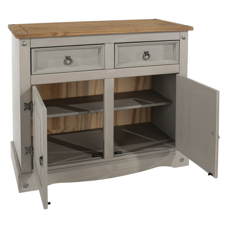 Doe 86cm Sideboard, Grey, 80.6cm H x 91cm W x 43cm D