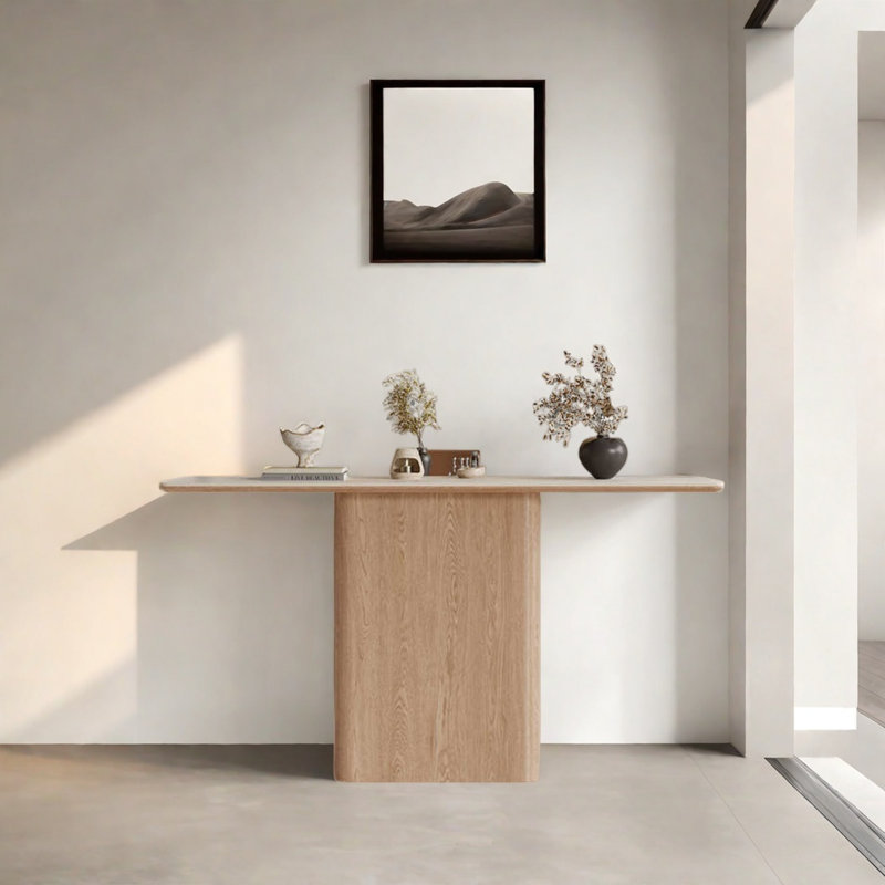 Retro Minimalist Console Table, 34.65" H x 55.12" W x 15.75" D