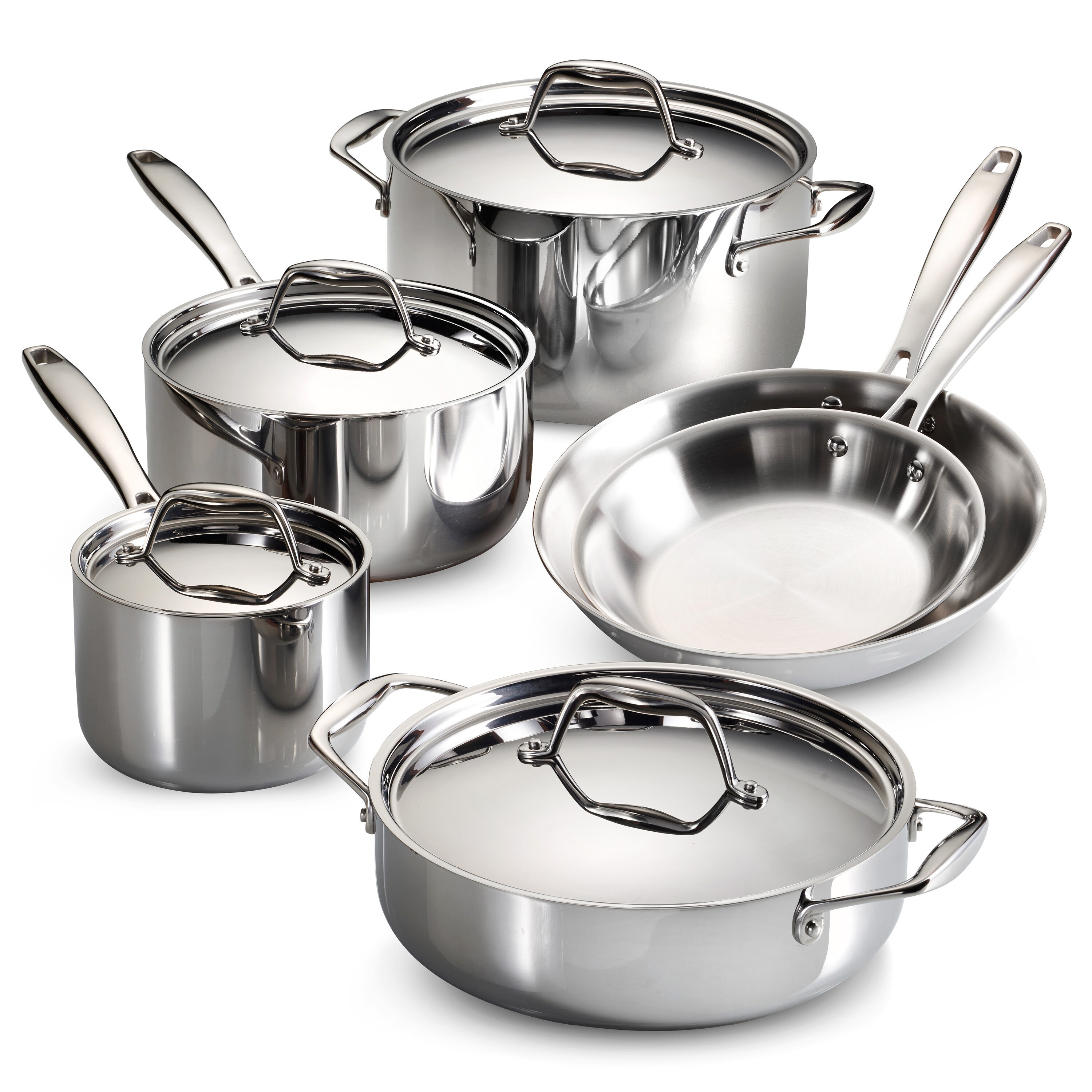 Tramontina Tri-Ply Clad Gourmet 10 Pc Cookware Set