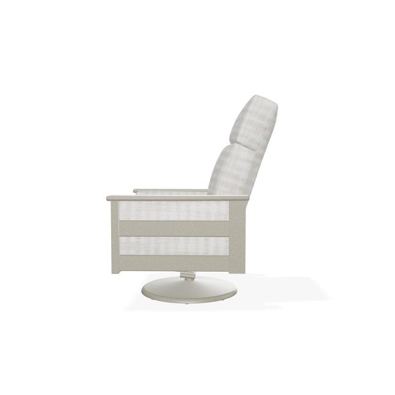 Leeward Marine Grade Polymer Deep Seating Cushion Premier Swivel Rocker, Storm, Illusion Plaid Birch