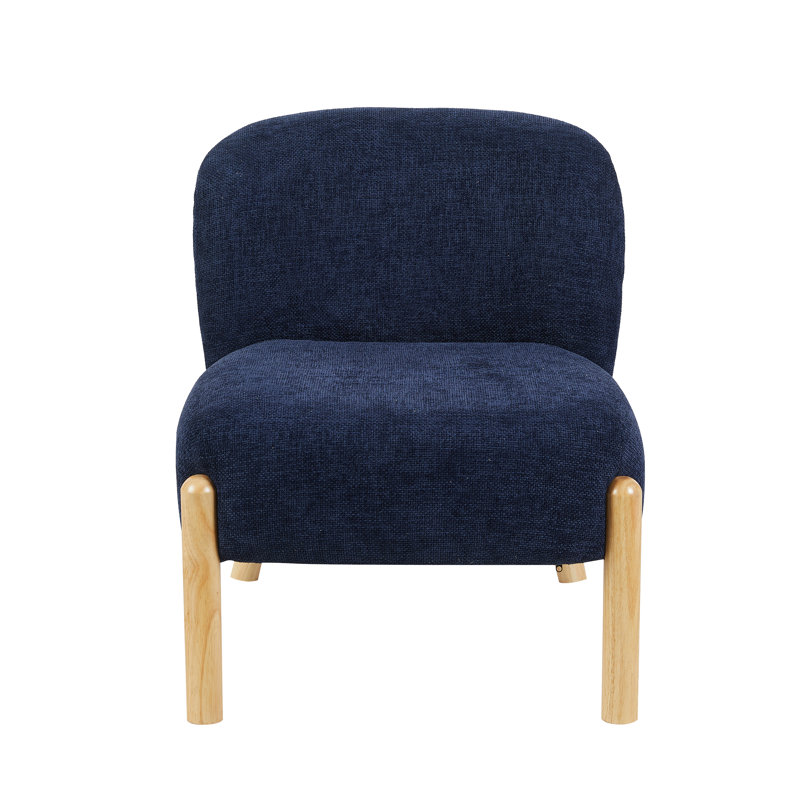 Alana Soft Touch Fabric Accent Chair, Denim Blue