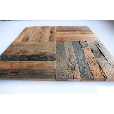 30 cm x 30 cm Mosaikfliese Hughlek aus Holz