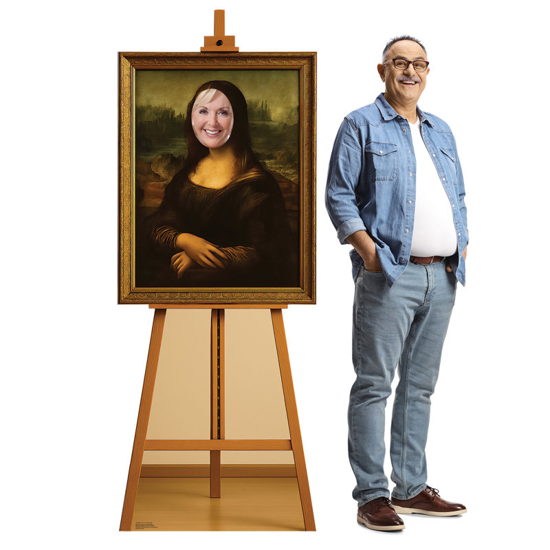 Mona Lisa sur chevalet sur pied