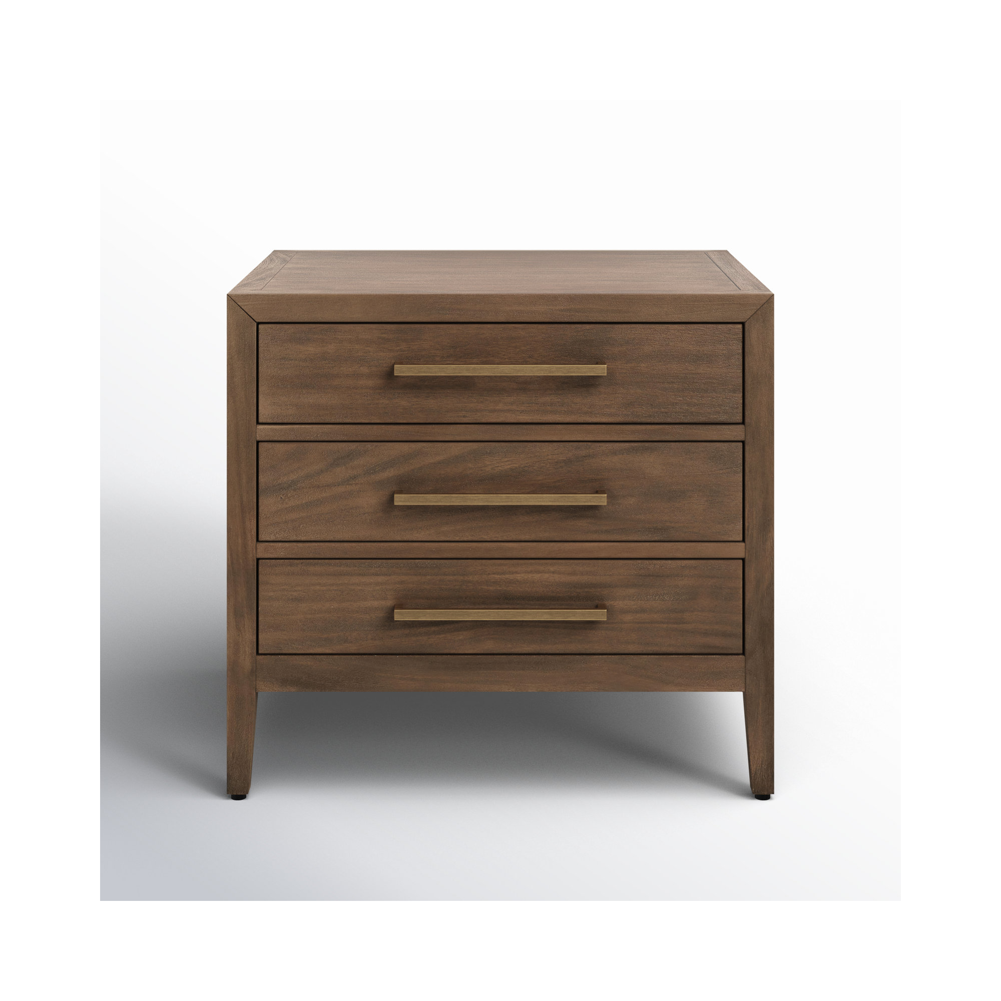 Pama 3 - Drawer Nightstand, Brown