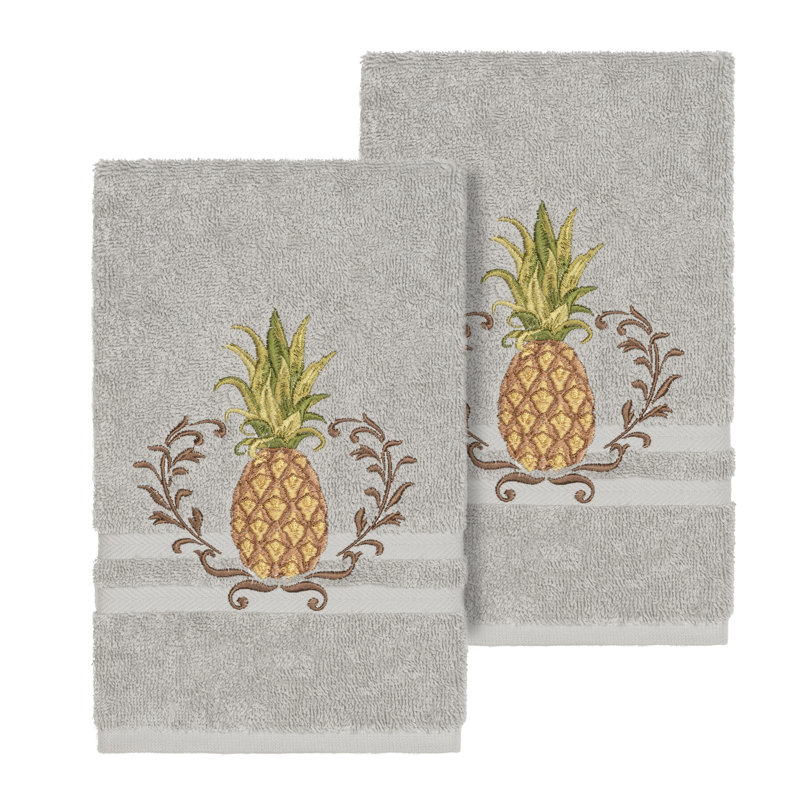 Welcome Turkish Cotton Hand Towel, Light Gray