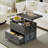 Wynny Farmhourse Wood Square Coffee Table, Lift Top Coffee Table with 4-in-1 Storage-1447768082