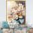 Toile avec cadre flottant or