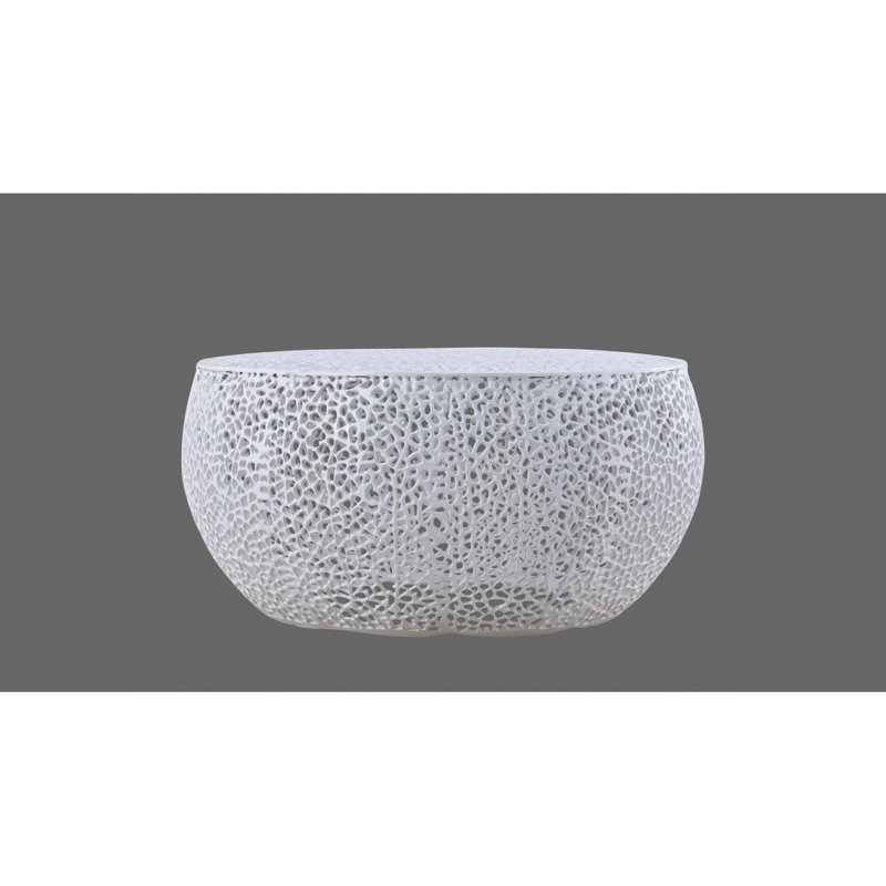 Round Coffee Table, White