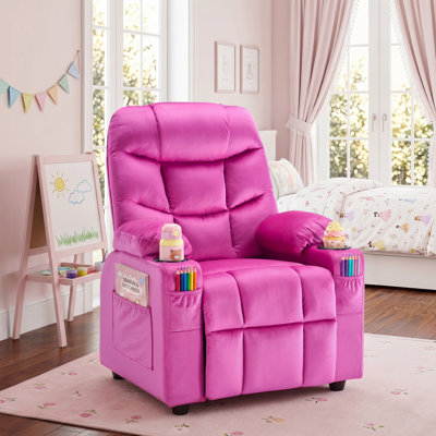 Aalanah Kids 16'' Recliner and Ottoman