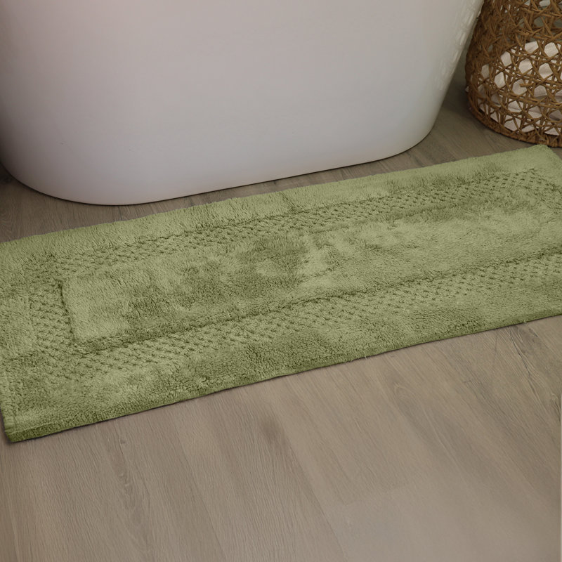 Tapis pour salle de bain Antigona, l 21 po x L 54 po, Vert