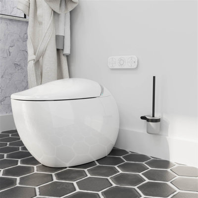 Ensemble de brosse de toilette et porte-papier hygiénique sur pied