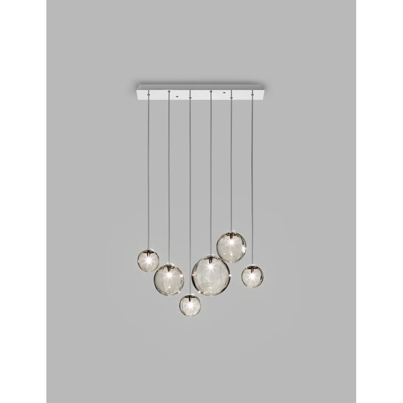 Puppet Suspension L6 Smoky Transparent Matt Black 1 G9 Ul, Smoky Transparent, Glossy Chrome