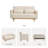 59.8''W 3-Level Adjustable Upholstery Chenille Loveseat-1365776392