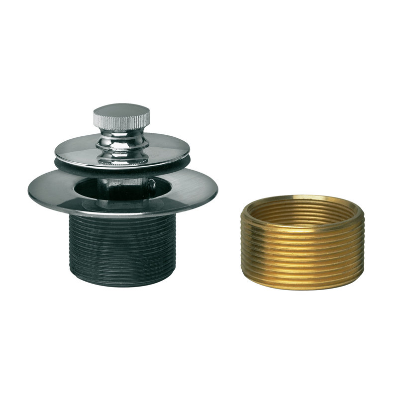 Drain bouchon de baignoire avec trop-plein, Chrome poli