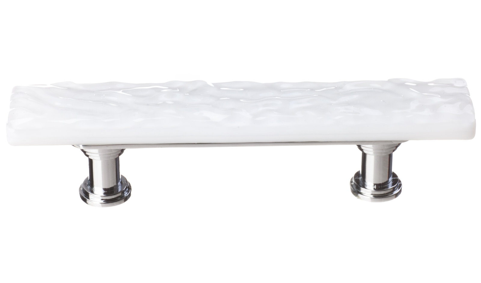 Skinny Glacier Bar / Handle Pull Pull, Polished Chrome, White