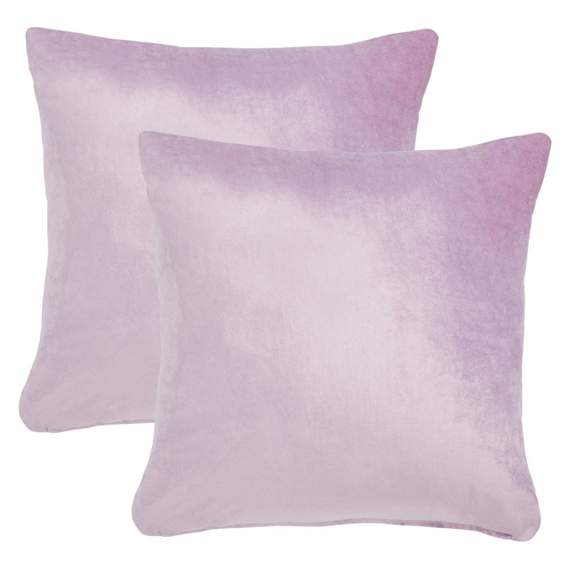 Cotton Blend Throw Pillow, 18" H x 18" W, Lavender