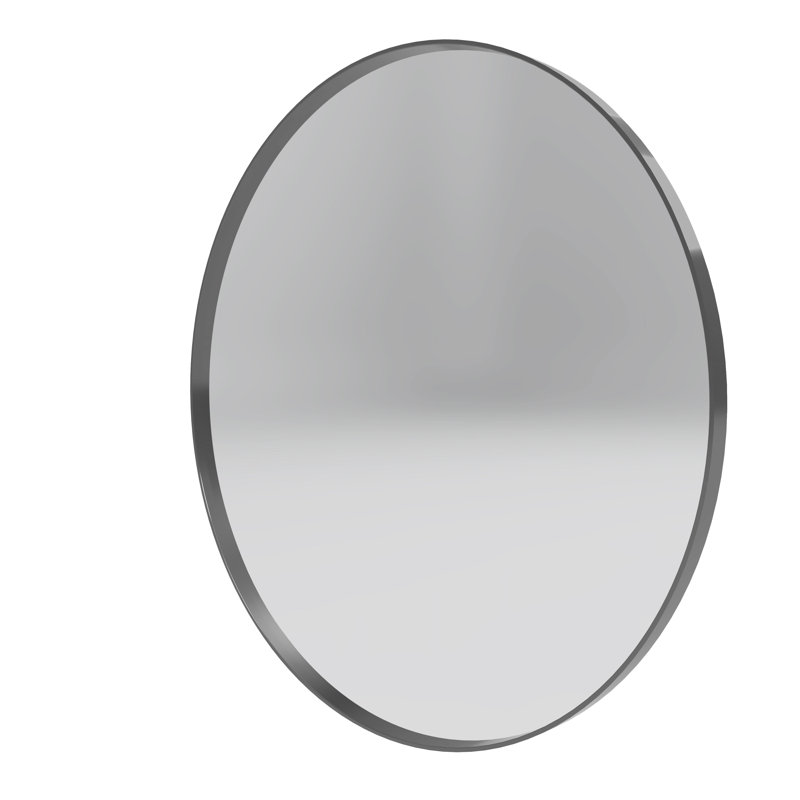 Miroir de salle de bain Jerett, Gris acier