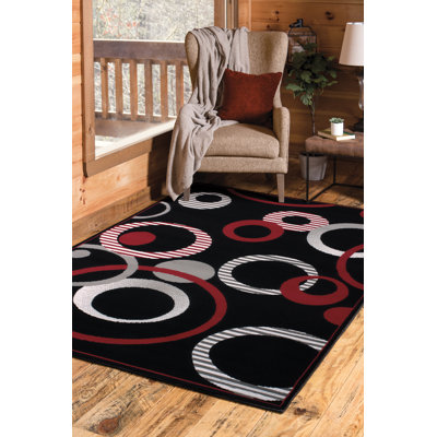 Tapis noir / rouge Gober
