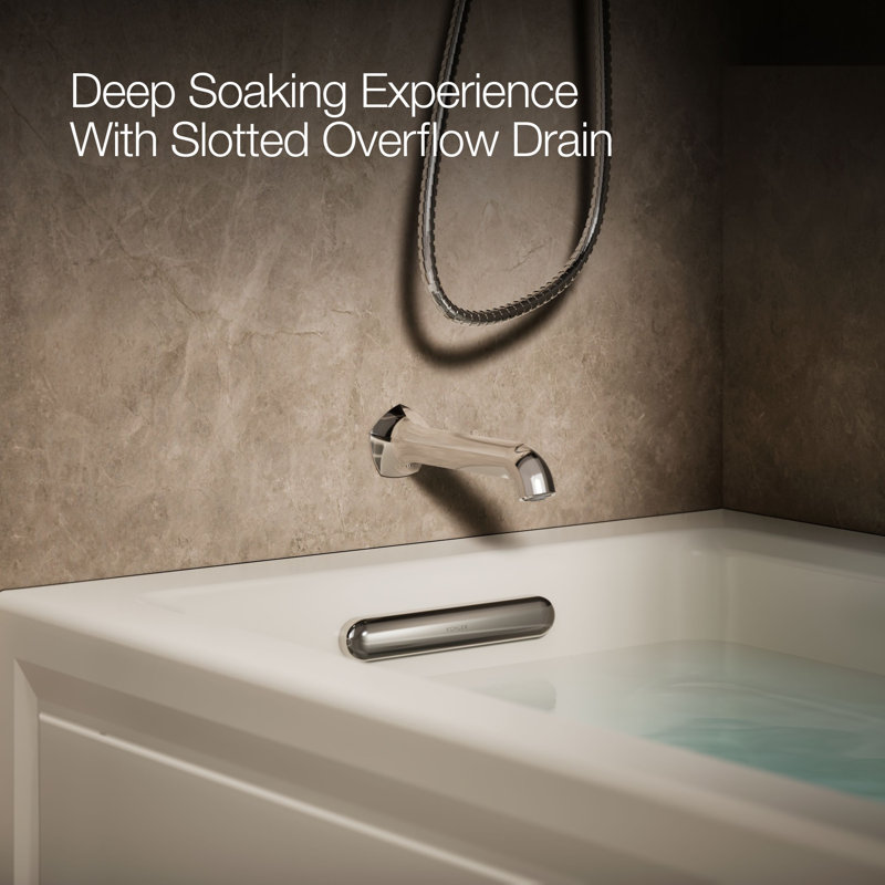 Archer® 60" x 32" Alcove Whirlpool, Left, Biscuit