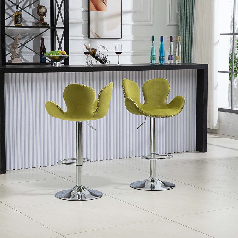 Tabouret pivotant à hauteur réglable Jayleah, Vert