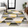 Fayma Retro Diamonds Geometric Yellow/Gray/Cream Rug