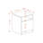 Modern Nightstand, Sapphire Oak, 15.7 x 19.7 x 15.7 inches | 100% Melamine Coated Particle Board, Thickness: 0.7 inches | Stylish and Functional Storage Solution for Bedroom, Elegant Design